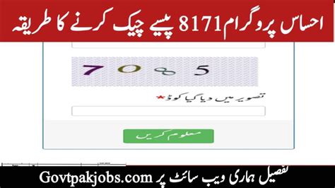 احساس پروگرام 8171 پیسے چیک کرنے کا مکمل طریقہ 2024.